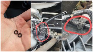 Photo: Sealing of LADA Vesta crankcase valve connections with rings, source: Drive2.ru