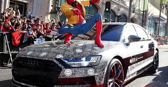 Новый флагман Audi A8 представлен на премьере фильма «Человек-паук»