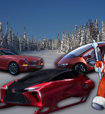 Не хуже «рождественских саней» от Lexus: Выбираем «бешеные» концепты Ё-мобиль, УАЗ и ГАЗ для Деда Мороза