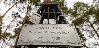 Отдельная могила со счётчиком Гейгера. Фото: ura.news