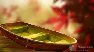 Дождь и лодка — признак продуктивной ловли. Автор изображения «Покатим Ру» Нина Беляева.