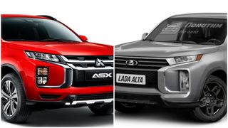 Фото: Mitsubishi ASX 2021 — слева, рендер концепта LADA Alta — справа, источник: Mitsubishi Motors и Pokatim.ru