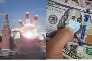 Рука Москвы спасает падающий доллар. Источники фото: turan.az, spot.uz
