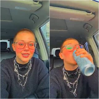Дочь Глюкозы пьет энергетик и делится подробностями жизни Фото: Instagram @lost44eever