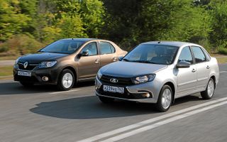 Renault Logan и LADA Granta, источник: zr.ru