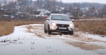 LADA Vesta на вариаторе: Проверку снегопадом и морозом провёл автомобилист
