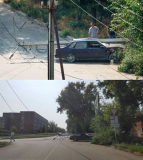 В Таганроге «ВАЗ-21099» в результате ДТП снес столб